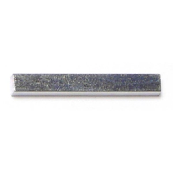 Midwest Fastener Machine Key Machine Key, Square End, Steel, Zinc, 1 in L, 1/8 in Sq, 10 PK 62621